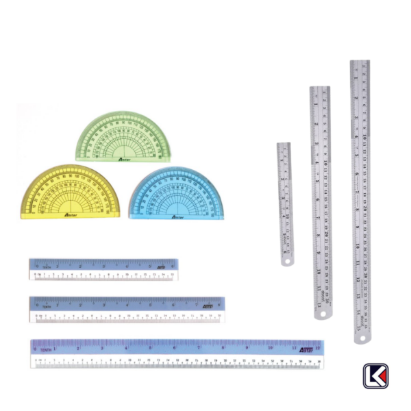 RULER [15cm | 20cm | 30cm | 40cm | 50cm | 180 Degree PROTRACTOR]